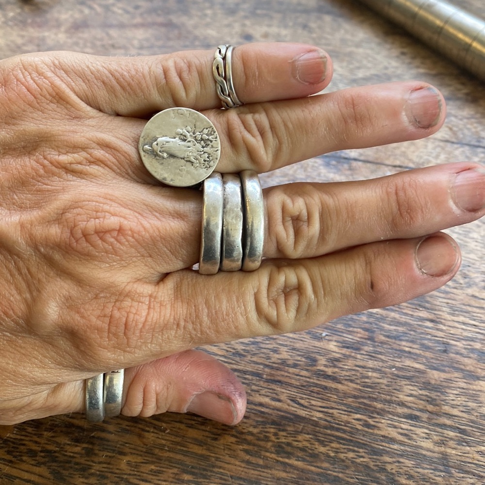 Sterling silver Mary ring
